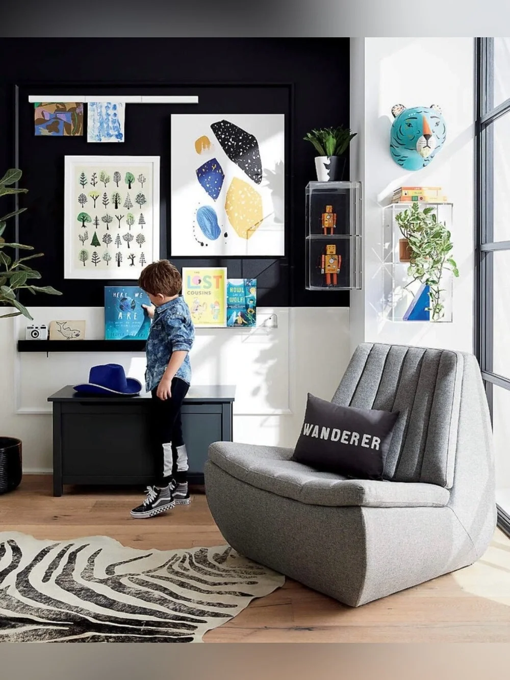 Crate&Barrel charcoal gray